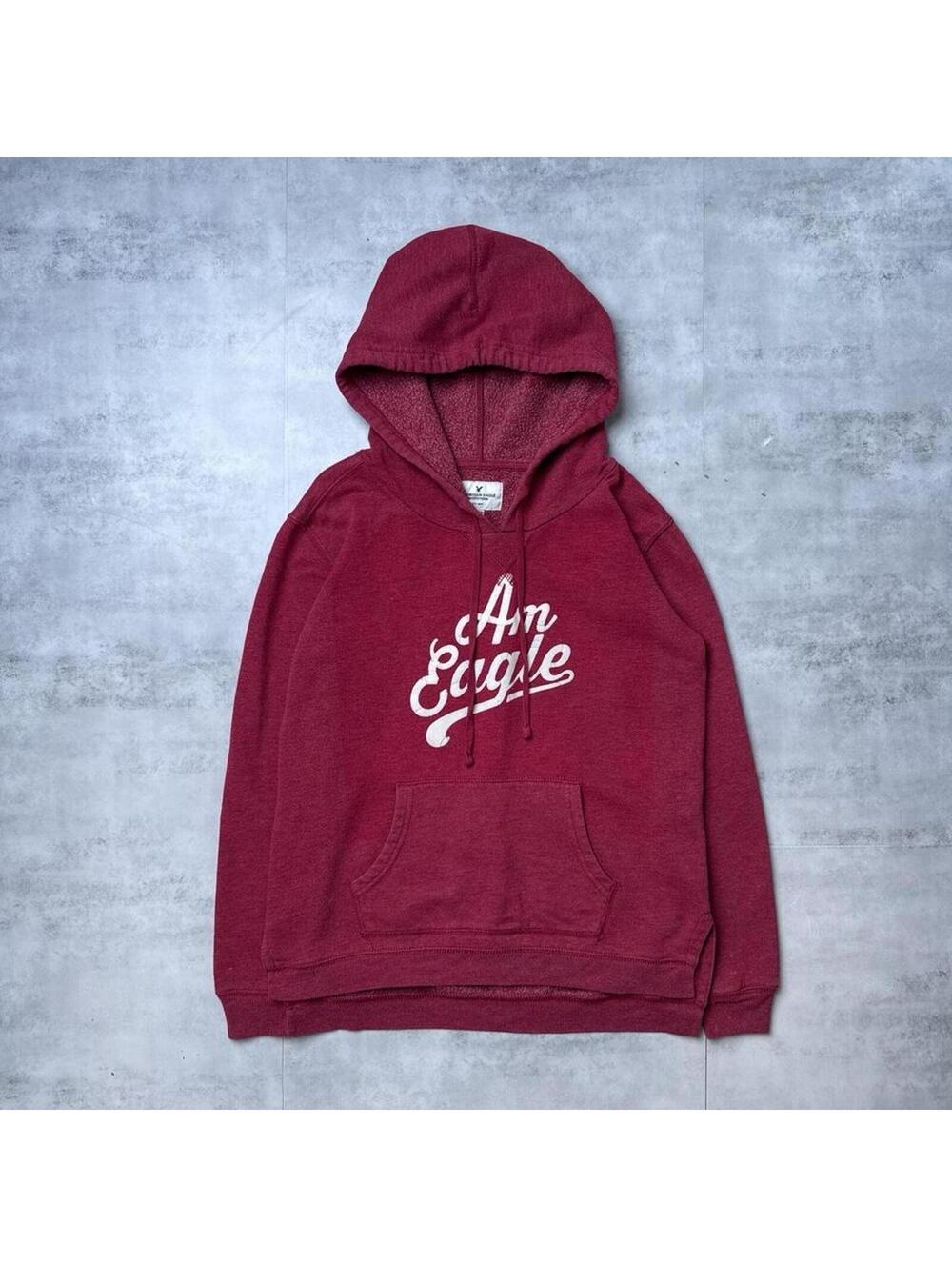 Y2K American Eagle 00s Vintage Red Hoodie Jacket